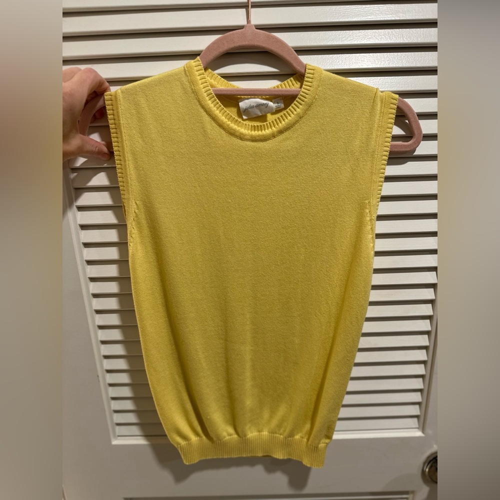Sleeveless Knit Tank Top - Sunny Yellow